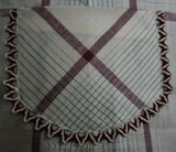 FINAL SALE XXS Rustic Burgundy Plaid 1930s Apron with Rick-Rack - Child's or Size 0 Adult Apron - 30s Depression Era - Mint Condition