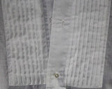 XL Men's 1960s Tuxedo Shirt - Sophisticated 50s 60s Mens White Tux Formal Wear - Manhattan Label - Wearable with Studs - Chest 50 - 47243