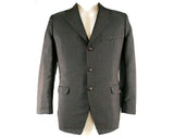 Men's Small 1960s Brown Worsted Men's Mod Jacket - 60s Tailored Sport Coat - British Invasion - Sharkskin Sheen - Chest 39 - 40808-1