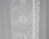 Size 8 Nightgown & Robe Set - Small Medium 1960s Peignoir Lingerie - Beautiful Pastel Daisy Embroidery - Summer Trousseau Nightie - Bust 35