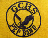 Small Mens Pep Band Sweater - 1960s Men's V Neck Yellow Pullover - Long Sleeve - GCHS Band High School Music - Like New - Chest 40 - 41943