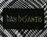 Black & White Tassel Cape Jacket - Any Size 1980s Unique Street Business Wear - Elegant Glen Plaid - Designer Dan DeSantis 1987 Deadstock
