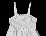 Girl's Size 3T Full Slip - 1950s Child's White Cotton Petticoat Skirted Slip - Child Size 50s Crinoline - Her Majesty Label - Antique Look