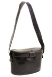 1930s 40s Shoulder Bag - Rare Patent Leather Binocular Purse - Kidney Bean Shaped Binoculars Style 30s Handbag - Glossy Black 1940s Leather
