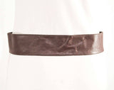 Large Brown Leather Belt with Etienne Aigner Buckle - Size 12 to 14 High Quality Designer 1980s Preppie Belt - Waist 31.5 to 34 - 48983
