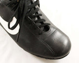 Size 7 Men's Nike Football Cleats - 1980s Athletic Shoes - Black Mens Retro Sports Sneakers - Authentic Nike - NOS 80s Deadstock