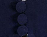Size 6 Karl Lagerfeld Dress - Designer 1980s Navy Blue & White Silk Sheath - 1920s Inspired Sleeveless Minimalist Cocktail Dress - Bust 37