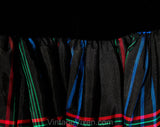 Size 4 Plaid Party Dress - 90s Strapless Velvet & Taffeta Cocktail with Bow - Designer Victor Costa - Black Red Cobalt Blue Green - Bust 33