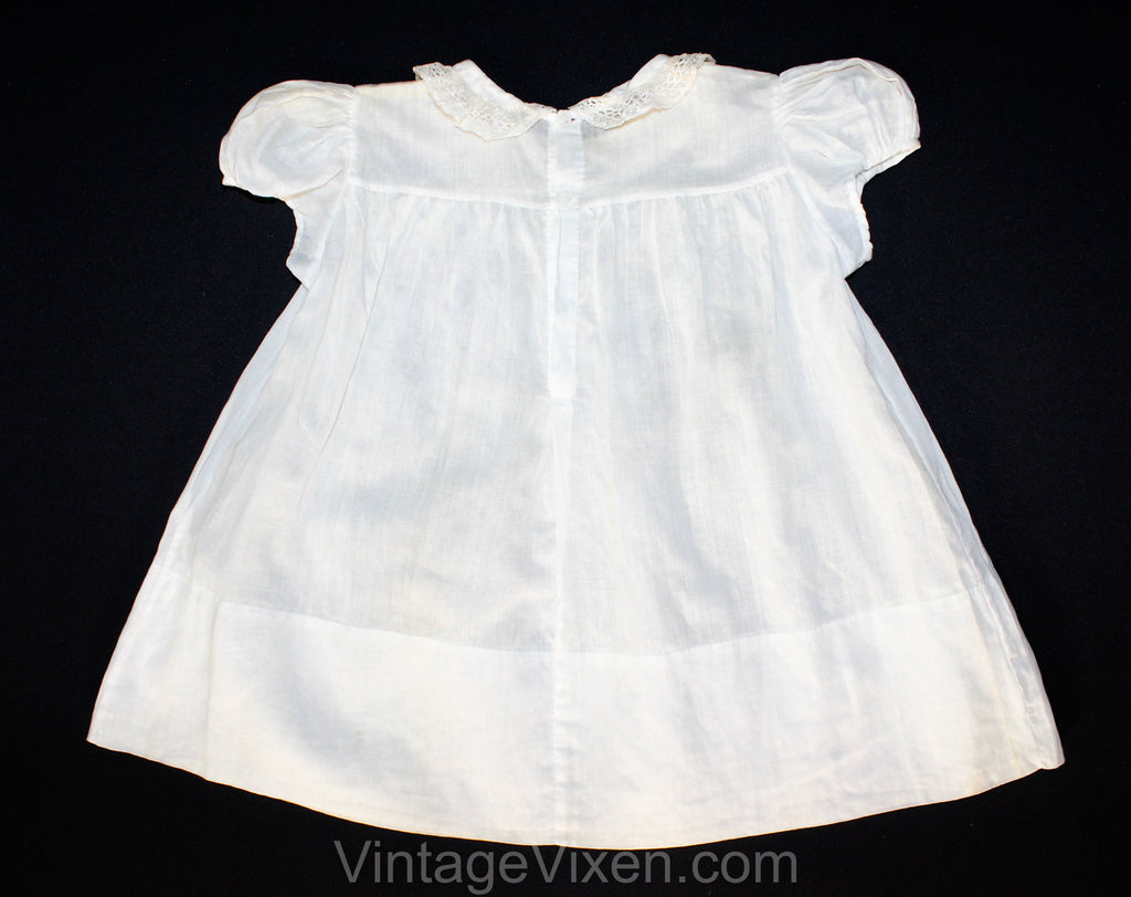 Antique Style Infant's Dress - Size 3 to 6 Months Baby Frock - Sheer W Vintage Vixen Clothing Antique Style Infant's Dress - Size 3 to 6 Months Baby Frock - Sheer W Vintage Vixen Clothing