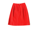 Size 000 Red Tweed Skirt - 1960s Nubby Flecked Office Wear - XXXS 60s Secretary Style Junior Petite Separates - Waist 21 - NWT Deadstock