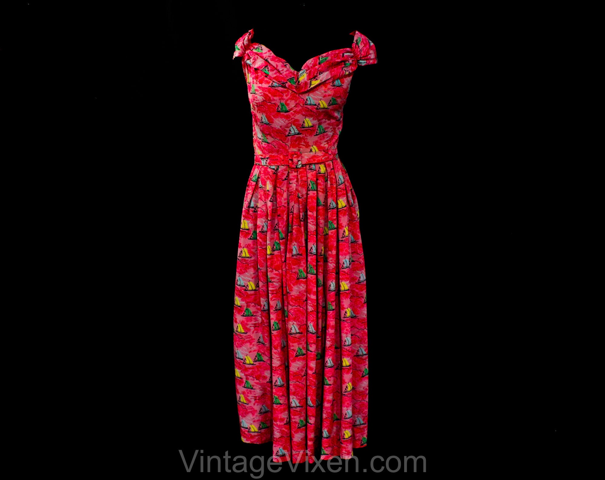 1940s off the shoulder dress Vintage Velvet Off-Shoulder Ruched Midi Bardot Dress | Retro Cocktail Party Dress