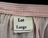Medium 1960s Powder Pink Eyelet Half Slip - Size 10 Pastel Feminine Lingerie - Sheer Cotton Batiste 60s NOS Deadstock - Waist up to 34