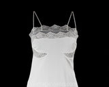 Size 6 White Nightgown - Pretty 1960s Empire Nightie with Crescent Lace Bust - Boudoir Trosseau - Munsingwear Lingerie - Bust 34.5 - 50728