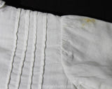 Beautiful Edwardian White Christening Gown - Newborn Infants 1800s 1900s Antique Baby Dress - Clover Buds & Shamrocks Embroidery - Hand Made