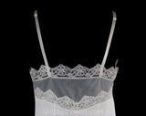 Size 6 White Nightgown - Pretty 1960s Empire Nightie with Crescent Lace Bust - Boudoir Trosseau - Munsingwear Lingerie - Bust 34.5 - 50728