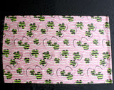 60s Daisy Fabric - Mod 1960s Lavender Green & Black Cotton Yardage - Nearly 3 Yards x 34.5" Wide - Purple Hippie Daisies - Nice Quality