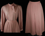 Size 6 Pink Suit - Timeless Ashes-of-Roses Wool Suit - 297 Dollar Original Tag - Dusky Mauve Three Piece Suit - Waist 25.5 - NWT - 31437-1