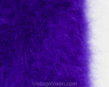 Grape Purple Angora Cardigan - Size 10 Medium Button Front Sweater - 80s Oversized Luxury Knit - Fuzzy Furry with Cord & Appliques - Hip 41