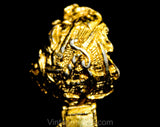 Medieval Style Sword Pin - Dramatic 1950s 60s Spear Shaped Brooch - Middle Ages Inspired Weaponry - 50s Novelty Theme Jewelry - Gold Hue