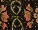 Victorian 1800s Table Runner - 11.75 x 35 Inches - Antique Silk Brocade Rectangular Dresser Textile - As Is Frayed Distressed - Pink Beige