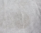 Spearmint Green Embroidered Tablecloth - Oatmeal Natural Linen with Leaves Embroidery & Cotton Crochet Lace - Rustic Square in Spring Hues