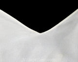 Size 4 White 1930s Full Slip - Seductive Bias Cut Satin - Authentic 30s Small Pin Up Girl Lingerie - Sexy 30's Long Negligee - Bust 32 33