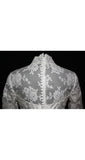 Size 6 Wedding Dress - Classic 1960s Chantilly Lace & Satin Empire Bridal Gown - New With Tag - NWT - Long Sleeve - Bust 33.5 - 36373