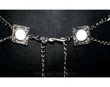 Beautiful Grecian Chain Link Belt by Hattie Carnegie - Size 12 - Vintage Style - Laurel Leaf - Scallop Silver Color Chain - 39386 1
