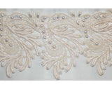 Size 6 Bridal Dress - Fanciful Lace & Satin Vintage Wedding Gown - Romantic Sleeves - Antique Style - Attached Train - Bust 34.5 - 32772