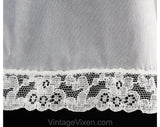 Size 14 White Robe - 1960s Nightgown Layers - Large 50s 60s Sheer Nylon Tricot with Lace & Frou Frou Ruffle - Summer Trousseau Lingerie
