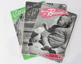 Lot of 3 1930s 40s Crochet & Knit Children and Baby Patterns - Cotton Babies Jumper - Boys and Girls Sweaters - Wool and Cotton Knitting