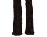 Men's Square End Tie - 1960s Chocolate Brown Nylon Knit Square-End Tie - Kitschy 60s Mens Fad Fashion Necktie - Springy Texture