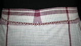 FINAL SALE XXS Rustic Burgundy Plaid 1930s Apron with Rick-Rack - Child's or Size 0 Adult Apron - 30s Depression Era - Mint Condition