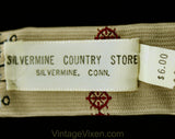 1960s Square End Tie - Men's 60s Nautical Preppy Novelty Necktie by Rooster - Anchors and Sailor Ship's Wheels - Khaki Black Rust Brown Tan
