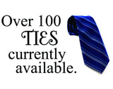 1940s Hand Painted Tie - California 40s Men's Wide Necktie - WWII Swing Era Men's Neckwear - 40's Blue Red Yellow White Novelty Cravat