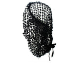 Rare 1960s Black Snood Hat - Velvet & Net Romantic Renaissance Inspired 60s Millinery - Bouffant Hairstyle Accent with Halo Style Rings