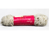Brindled Brown Wool Yarn - One Single Skein 1.75 Ounces 50 Grams - Off White Tan Irish Knitting Fiber Arts - Variegated Fluffy Lofty Blend