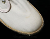 Size 10 Beige Keds Sneakers - Classic Casual Shoes - 80s Neutral Sneaker with Woven Jute Heel - Grasshoppers by Ked's - Deadstock - 10M