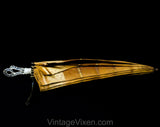 1910s Brown Umbrella - Mocha & Metallic Gold 10s 20s Parasol - Rayon Brocade with Bamboo Shaft and Clear Lucite Handle - Beautiful Style