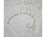 Size 8 Wedding Dress - Gorgeous Pearls & Lace-on-Satin Bridal Gown with Formal Detachable Train - 1960s Empire - Deadstock - Bust 34.5