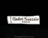 Size 8 Black Skirt - Paris France Designer Label - Gorgeous Quality Crepe Skirt by Andre Sauzaie - 1980s Haute Fashion - Waist 27 - 50069