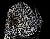Medium 1950s Leopard Print Bolero Jacket - Size 10 Sexy Marilyn Style Bombshell Chic - Crop Waisted Tawny Soft Faux Fur - Bust 40