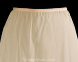 Size 6 Half Slip - 1960s Pastel Pink Nylon Tricot - Small 60s Spring Underskirt with Lace Hem - Lorraine Lingerie - Waist 20 to 26 - 50730