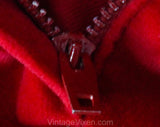 Size 6 Red Dress - 60s Sleeveless Jumper Style Sheath - Meant To Wear Over Shirt or Turtleneck - 1960s Scarlet Velveteen - Bust 35.5 - 50718