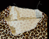 Leopard Faux Fur Fabric Pillow Case - 1950s 1960s Bachelorette Pad Decor - Single Pillowcase Cover - Brown Animal Novelty Print - Raw Edge