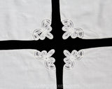 Battenberg Lace Place Mats Set of 4 - Fine White Cotton Dinner Linens - Hand Sewn Tape Lace Corners - Four Victorian Style 1980s Placemats