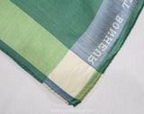 Christian Dior Telegram Scarf - Bottle Green Cotton Chameleon Cloth - Sending You Friendship Affection Tenderness - Hand Rolled Hems