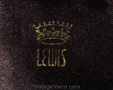1930s 1940s Cocoa Brown Purse - Lush 30s 40s Panne Velvet Clutch Handbag - Art Deco Brass Knobs - Unique Opening - Lewis Collector Bag