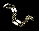 Posh White Gold Chain Belt - Size XS Small Medium - Deadstock Metal Chainlink Belt - 1960s 70s 80s NOS - Striking Chic Spring Summer Links