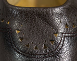 Size 7 Brown Shoes with Cutwork Scallops - 1950s 1960s Chocolate Mocha Leather Heels by Cotillion - 60s Unworn NOS Deadstock - 7B Width